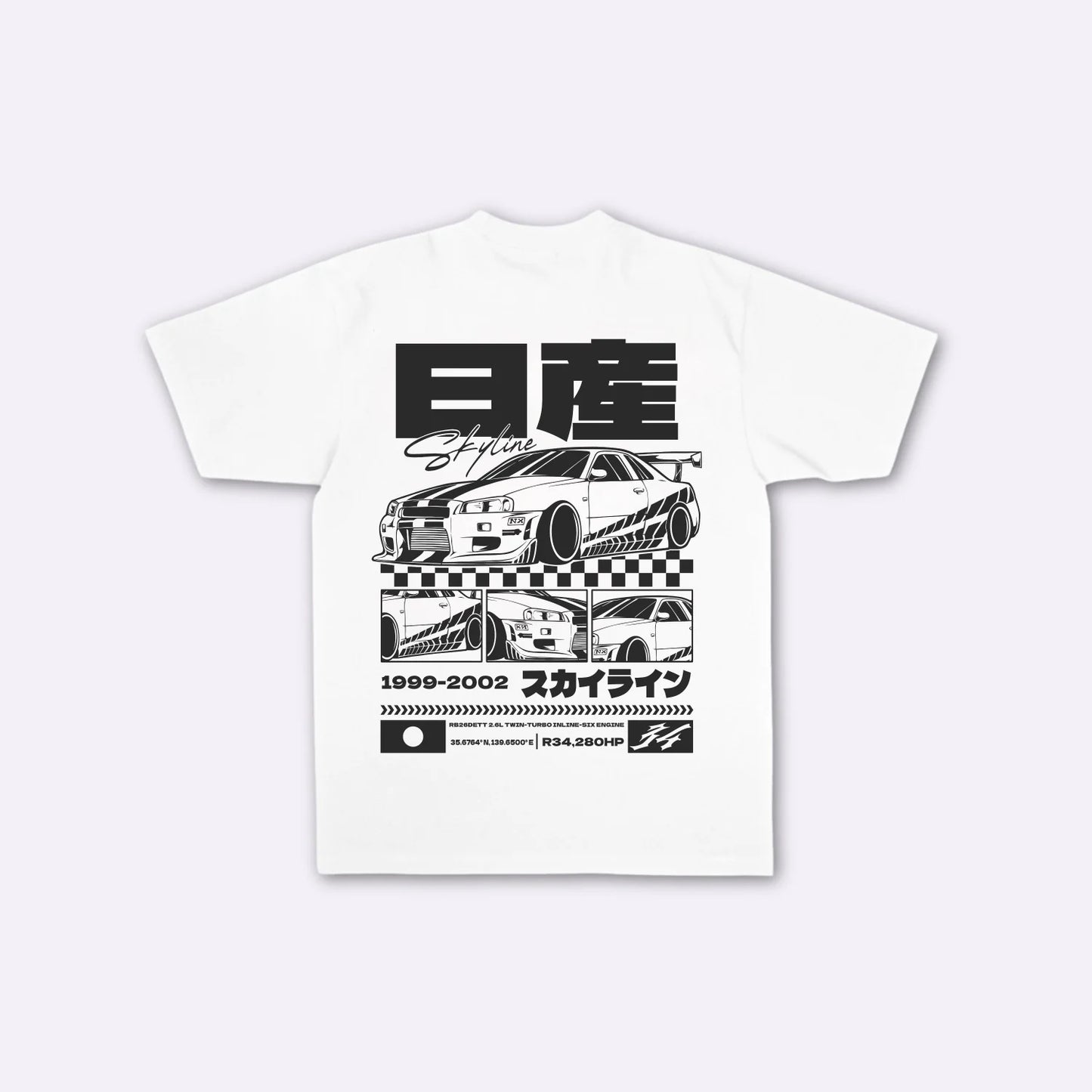 Skyline Loto - T-shirt giapponese oversize
