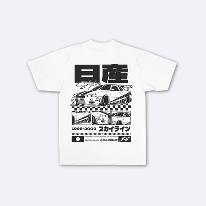 Skyline Loto - T-shirt giapponese oversize