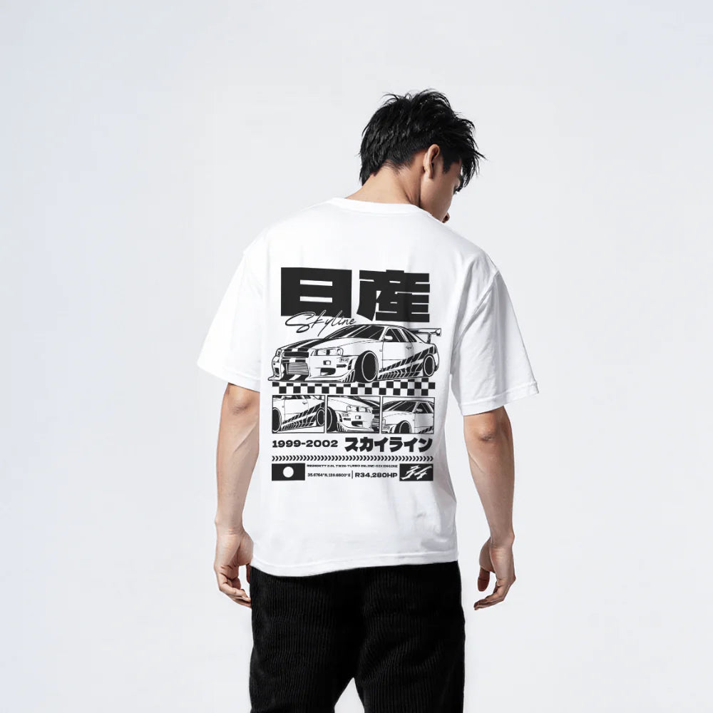 Skyline Loto - T-shirt giapponese oversize