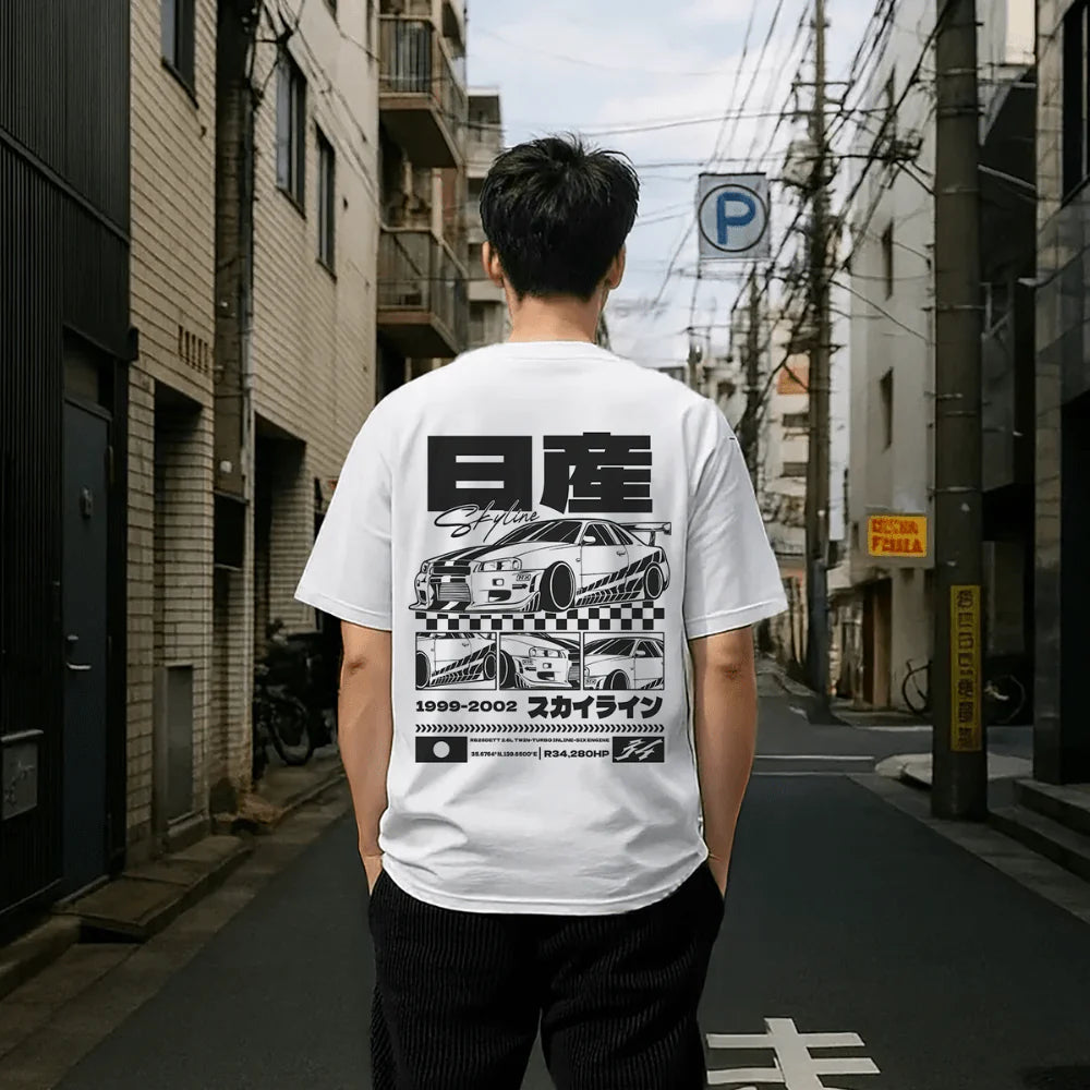 Skyline Loto - T-shirt giapponese oversize