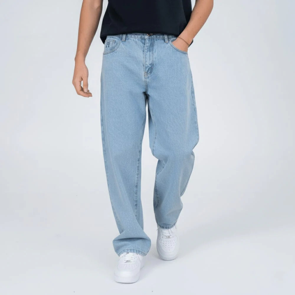 Rindō – Vaqueros Japoneses Oversize de Pierna Ancha