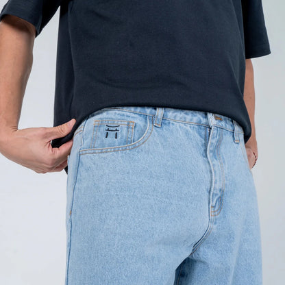 Rindō – Vaqueros Japoneses Oversize de Pierna Ancha