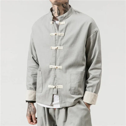 Ume – Conjunto Oriental Tang de Chaqueta y Pantalón