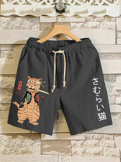 Shorts Anime Samurai 3D — Costume e Pantaloncino Quick Dry Uomo e Bambino