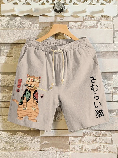 Shorts Anime Samurai 3D — Costume e Pantaloncino Quick Dry Uomo e Bambino