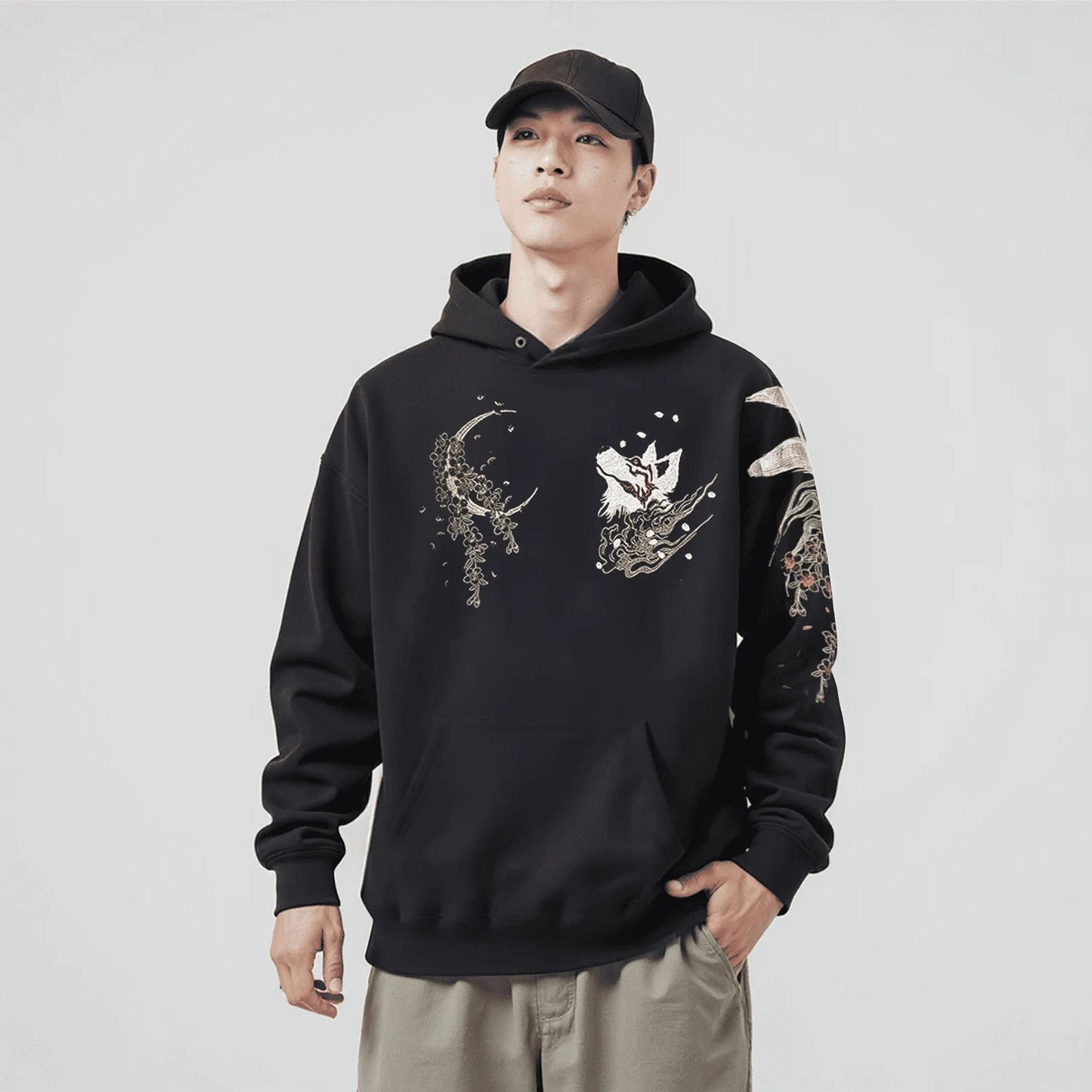 Yamabuki - Sudadera con capucha bordada