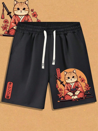Shorts Anime Samurai 3D — Costume e Pantaloncino Quick Dry Uomo e Bambino