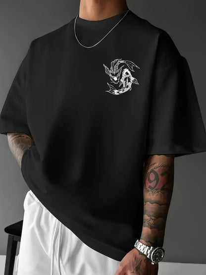 Hasu – Camiseta Japonesa Yin Yang con Carpas Koi