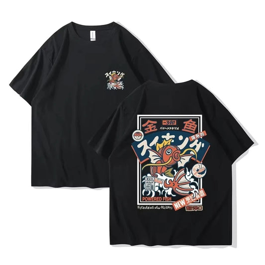 Higanbana Koi – Camiseta Japonesa Harajuku con Carpas Koi