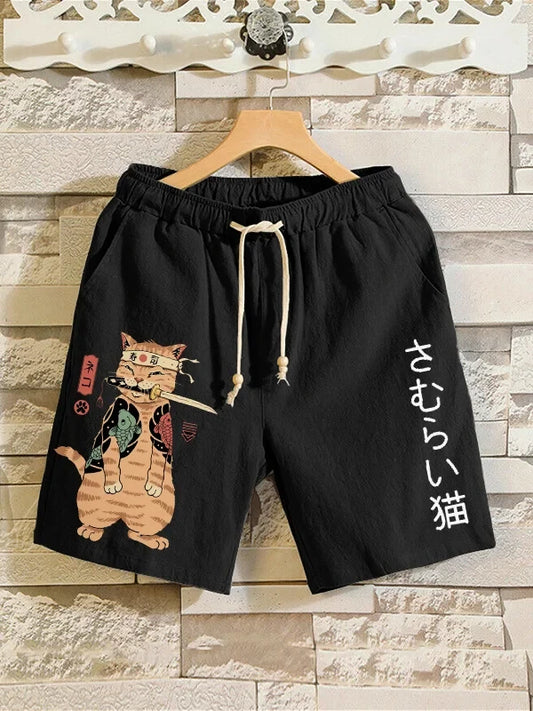 Shorts Anime Samurai 3D — Costume e Pantaloncino Quick Dry Uomo e Bambino