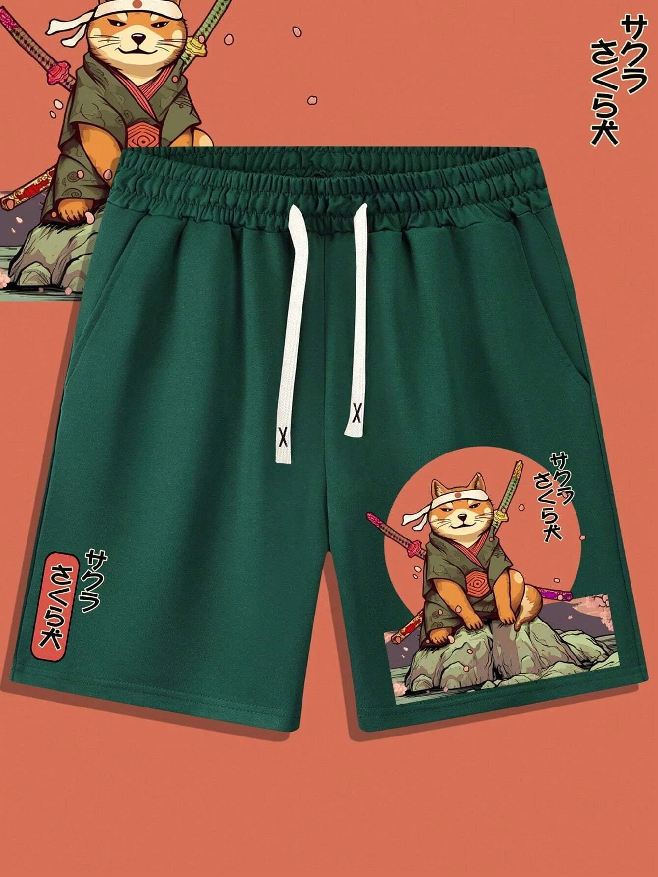 Shorts Anime Samurai 3D — Costume e Pantaloncino Quick Dry Uomo e Bambino