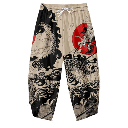 Dragon - Pantaloni Kimono Stile Samurai — Streetwear Orientale da Uomo