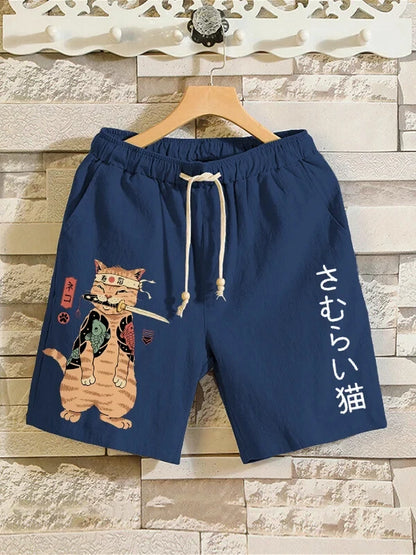 Shorts Anime Samurai 3D — Costume e Pantaloncino Quick Dry Uomo e Bambino