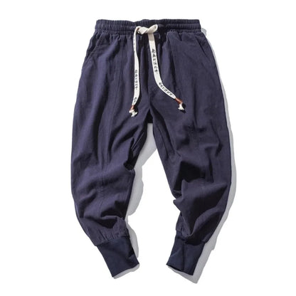 RIKU Pantaloni harem da uomo in cotone