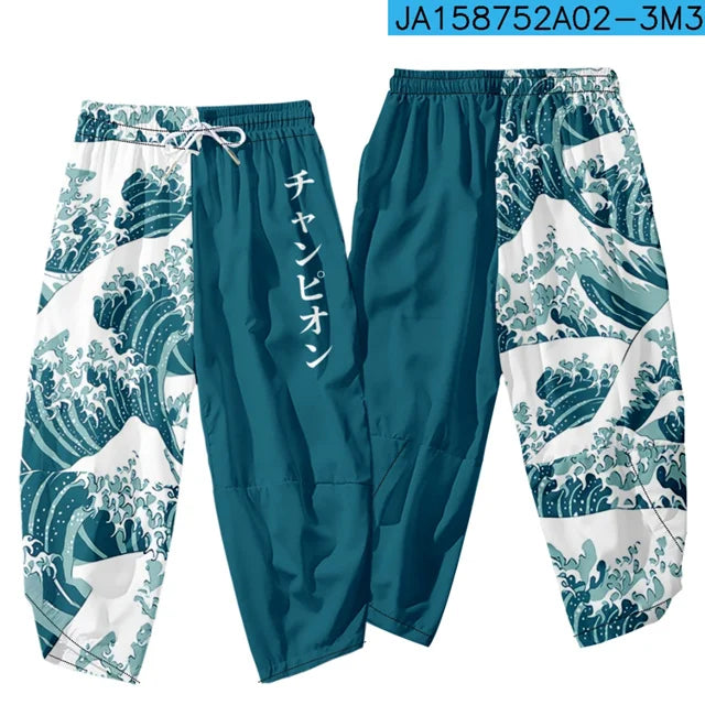 Dragon - Pantaloni Kimono Stile Samurai — Streetwear Orientale da Uomo