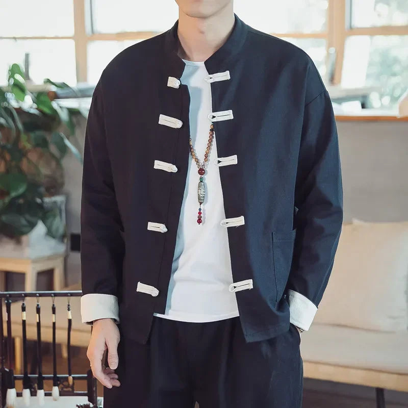 Ume – Conjunto Oriental Tang de Chaqueta y Pantalón