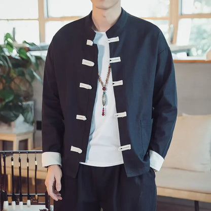 Ume – Conjunto Oriental Tang de Chaqueta y Pantalón