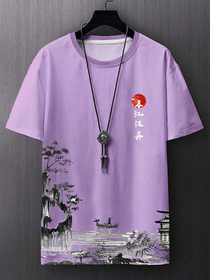 T-Shirt Oversize Stampa 3D Stile Antico — Harajuku Streetwear Uomo e Bambino