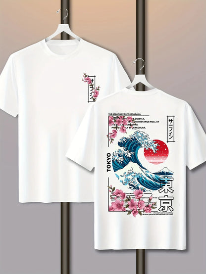 Yamazakura – Camiseta Japonesa Tokyo Wave con Monte Fuji