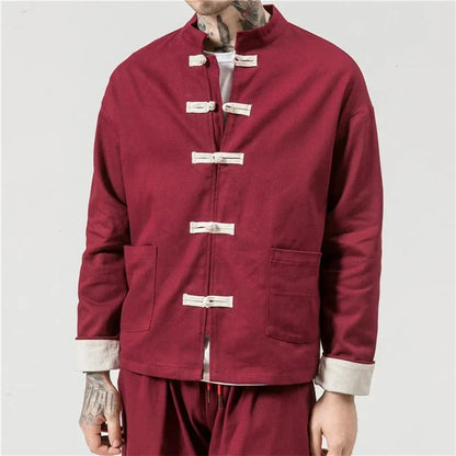 Ume – Conjunto Oriental Tang de Chaqueta y Pantalón