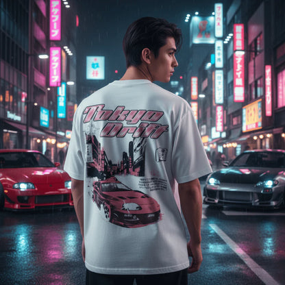Tokyo Drift Night - T-shirt giapponese oversize