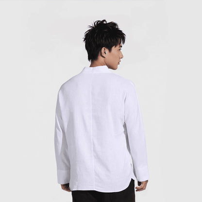 Kiku - Camisa de lino de manga larga
