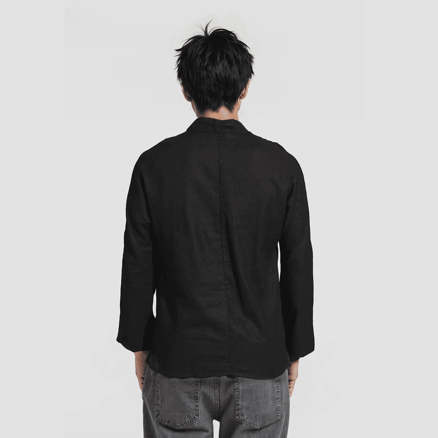 Kiku - Camisa de lino de manga larga